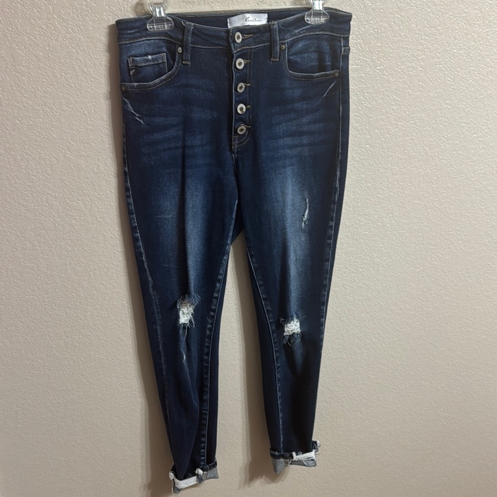 KanCan Blue Skinny Distressed high waisted Jeans